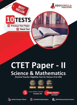 Paperback CTET Paper-II: Science and Mathematics Book 2023 (English Edition) - 7 Mock Tests and 3 Previous Year Papers (1500 Solved Questions) Book