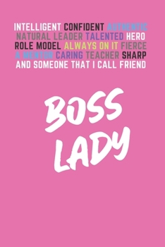 Paperback Boss Lady: Blank Lined Journal (Pink) Book