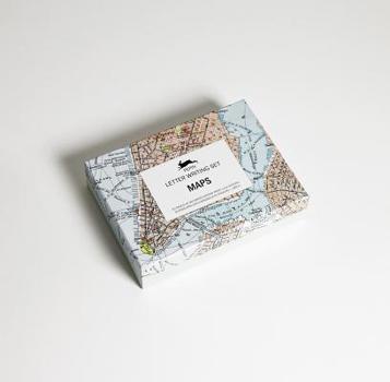 Hardcover Maps: Letter Writing Set (Multilingual Edition) (English, French and German Edition) Book
