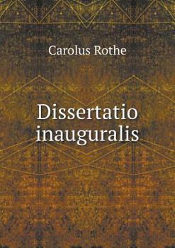 Paperback Dissertatio inauguralis [Latin] Book