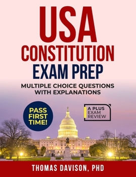 Paperback USA Constitution Exam Prep Book