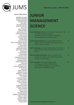 Paperback Junior Management Science, Volume 5, Issue 1, March 2020 [German] Book