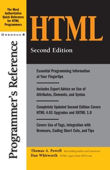 Paperback HTML Programmer's Reference, 2nd Edition Book