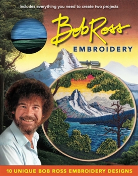 Paperback Bob Ross Embroidery Book