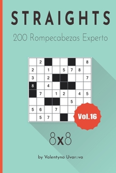 Paperback Straights: 200 Rompecabezas Experto 8x8 vol. 16 [Spanish] Book