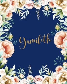 Yamileth Dotted Journal: Personalized Notebook Creative Journaling Custom Name Dotted Bujo Notes Writing Journal Pretty Blue Watercolor Flowers Gift for Thankgiving Birthday Valentines Anniversary Day