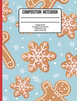 Paperback Composition Notebook College Ruled: Christmas 110 Pages Book