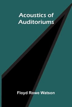 Paperback Acoustics of auditoriums Book