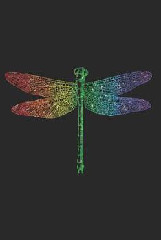 Dragonfly Journal: 6' x 9' 100 Lined Pages Rainbow Dragonfly Journal Diary Notebook