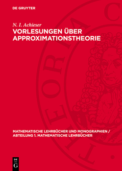 Hardcover Vorlesungen Über Approximationstheorie [German] Book