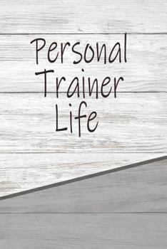 Paperback Personal Trainer Life: Personalized Rustic Isometric Dot Notebook 120 Pages 6x9 Book