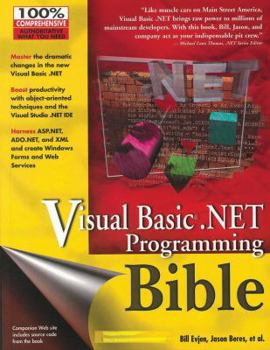 Paperback Visual Basic .Net Programming Bible 01 Edition Book