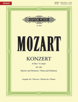 Paperback Piano Concerto No. 23 in a K488 (Edition for: Urtext, Cadenzas by Christian Zacharias Book