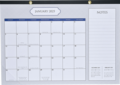 Calendar 2025 Classic Desk Pad and Wall Calendar (11 X 17) - (12-Month Calendar with 152 Bonus Stickers!) Book