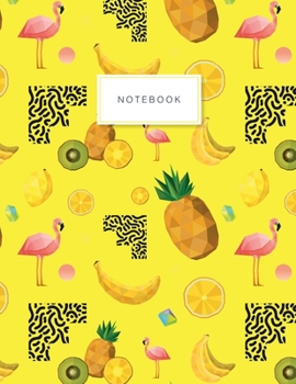 Notebook: Lined Journal – Fruit Geometric Cover Design – 120 Pages, Large (8.5 x 11), Letter Size, Numbered Pages, White Lined Paper