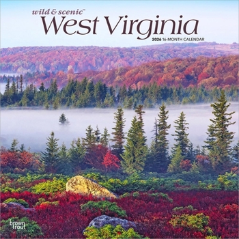 West Virginia Wild & Scenic 2026 12 X 24 Inch (Hanging) Monthly Square Wall Calendar Plastic-Free