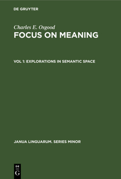 Hardcover Explorations in Semantic Space Book