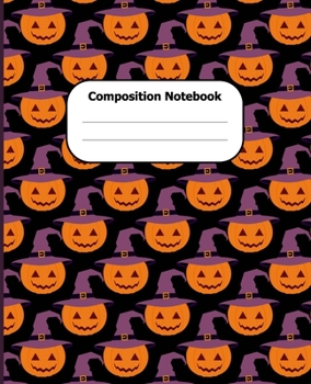 Paperback Composition Notebook: Halloween Graph Paper 1 cm 7.5 x 9.25 in 100 Pages Composition Book Pumpkin Pattern Book