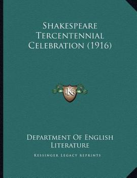 Paperback Shakespeare Tercentennial Celebration (1916) Book