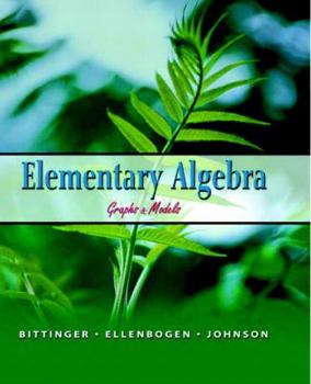 Hardcover Elementary Algebra: Graphs & Models Book