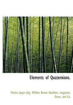 Hardcover Elements of Quaternions. Book