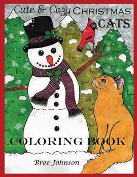 Paperback Cute & Cozy Christmas Cats Coloring Book