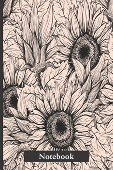 Notebook: Pretty pink sunflower notebook gift for women and girls