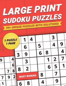 Paperback Large Print Sudoku Puzzles 99+ Unique Puzzles With Solutions: Medium Grade Difficulty Sudoku Book For Your Mind Activity [Large Print] Book