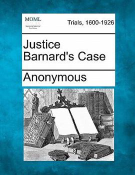 Paperback Justice Barnard's Case Book