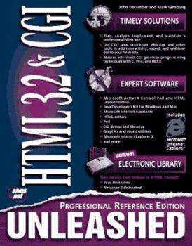 Paperback HTML 3.2 and CGI Unleashed: With CDROM Book