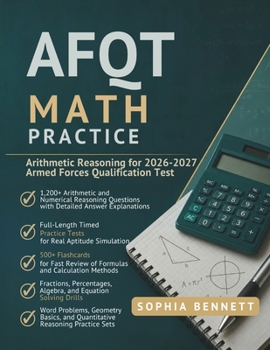 Paperback AFQT Math Practice: Arithmetic Reasoning for 2026–2027 Armed Forces Qualification Test Book