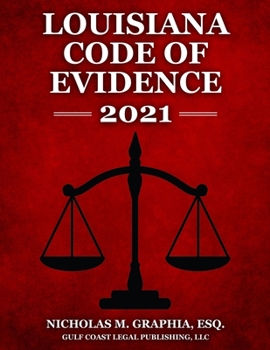 Paperback Louisiana Code of Evidence 2021 Book