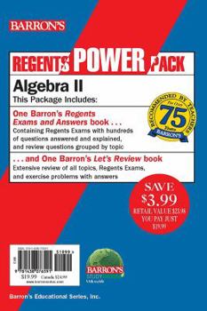 Paperback Regents Algebra II Power Pack: Let's Review Algebra II + Regents Exams and Answers: Algebra II Book