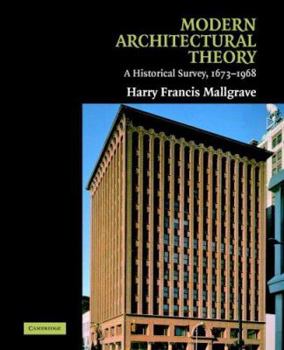 Hardcover Modern Architectural Theory: A Historical Survey, 1673-1968 Book