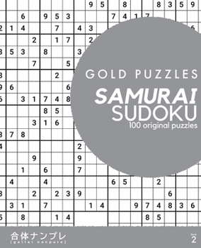 Paperback Gold Puzzles Samurai Sudoku Book 2: 100 brand new samurai sudoku puzzles for Gattai 5 fans Book
