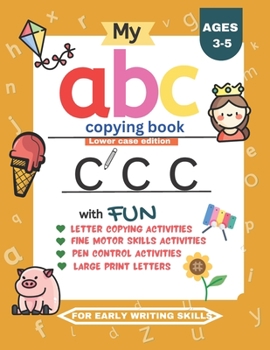 Paperback My abc Copying book: Alphabet handwriting and writing activity for kids [Large Print] Book