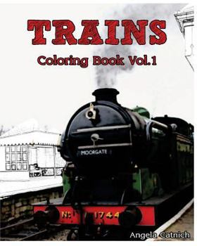 Paperback Trains: Coloring Book (VOL.1): design coloring book
