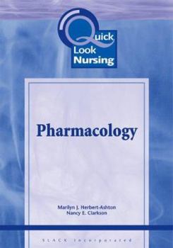 Paperback Quick Look Nursing: Pharmacology Book