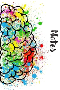 Paperback Notebook - Left and right brain - logic Vs imagination - Neuro science - color art - geek art - Psychology notes - Smart gift idea for psychologists a Book