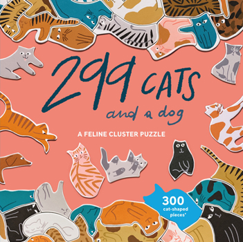 Paperback 299 Cats (and a Dog) 300 Piece Cluster Puzzle: A Feline Cluster Puzzle Book