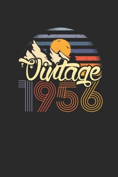 Paperback Vintage 1956: Dotted Bullet Notebook (6" x 9" - 120 pages) Birthday Themed Notebook for Daily Journal, Diary, and Gift Book