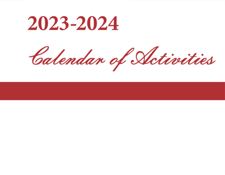 Hardcover Calendar of Activities: 2023-2024 Book