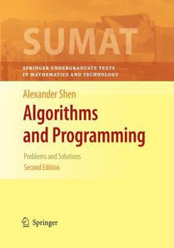 Paperback Algorithms and Programming: Problems and Solutions Book