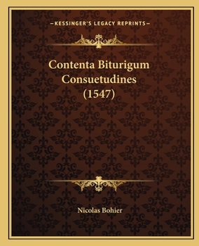 Paperback Contenta Biturigum Consuetudines (1547) [Latin] Book