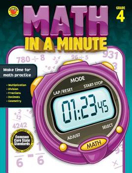 Paperback Math in a Minute, Grade 4 Book