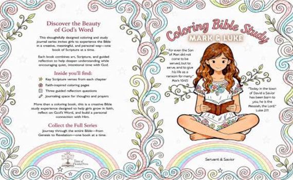 Coloring Bible Study " Mark & Luke": Color Your Way Through Scripture While Studying God's Word (Color and Study Your Way Thru The Old & New Testament Reflection Page in Color Series)