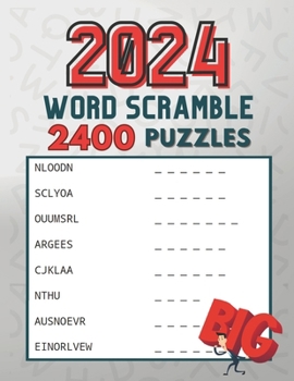 Paperback 2024 Big Word Scramble: 2400 Puzzles Book For Adults Book