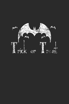 Paperback Bat Trick Or Treat: Dotted Bullet Notebook (6" x 9" - 120 pages) Halloween Themed Notebook for Gift / Daily Activity Journals / Diary Book