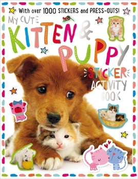 Paperback Sticker Activity Book My Kitten and Puppy Book