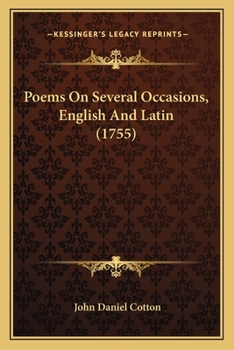 Paperback Poems on Several Occasions, English and Latin (1755) Book
